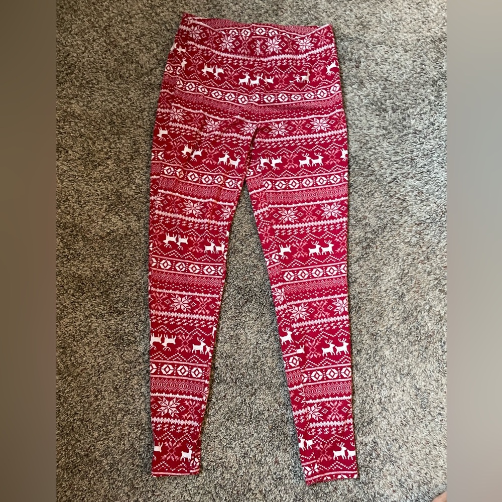Maurices Womens Thermal Leggings Pants Christmas